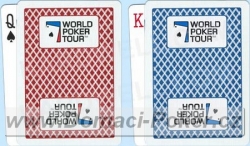 Bee: WPT Hrací karty na poker modré + červené 10+2 zdarma