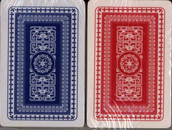Poker karty 100% plastové karty na poker jumbo index 2 rohy modrý filigrán EXTRA CENA