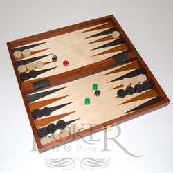 Backgammon + šachy - 270x270x50, král 50mm