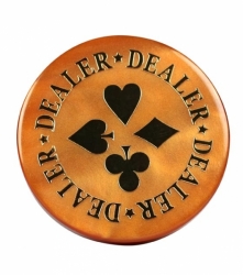 Dealer button perleťový hnědý