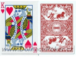 Hrací karty poker Playing Cards 988 červené 11+1 zdarma