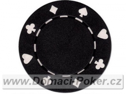 Poker žetony S karetními znaky 11,5gr. - Černý
