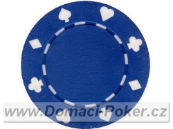 Poker žetony S karetními znaky 11,5gr. - Tmavě modrý