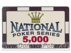 Paulson National Poker Series 10,5gr. - Plaketa s hodnotou 5000 - černá