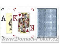 Plastové karty na poker Fournier Vision Mini index 4 rohy modré