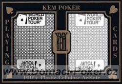 Hrací karty KEM WPT (World Poker Tour) černostříbrné doppelpack