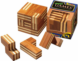 Philos Green games babusový hlavolam - Philos bamboo Soma cube 6057
