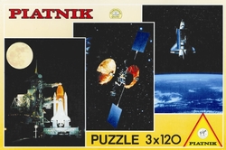 Puzzle Piatnik Ve vesmír 525858 Peníze 3 x 120 dílků 28 x 21 cm