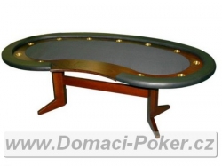Pokerový stůl - ovál, konfigurovatelný 250x140cm masiv, ČR