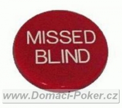 Missed blind button červený