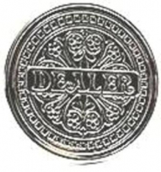 Dealer Button Stříbrný