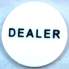Plastový dealer button tištěný