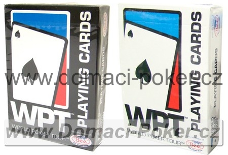 Bee: WPT Hrací karty na poker černé + bílé 11+1 zdarma