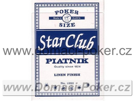 Hrací karty na poker Piatnik Starclub normal index modré + červené 11+1 zdarma