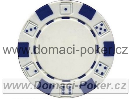 Poker žetony Kostka 11,5gr. - Bílý