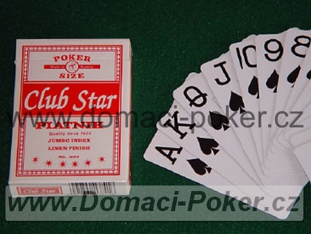 Hrací karty na poker Piatnik Starclub - červené Jumbo