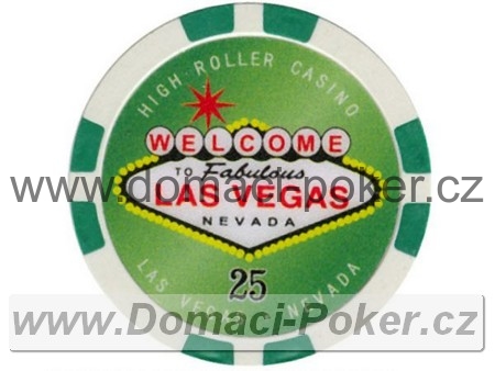Highroller Las Vegas 11,5gr. - Hodnota 25 - zelený