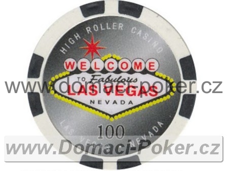 Highroller Las Vegas 11,5gr. - Hodnota 100 - černý