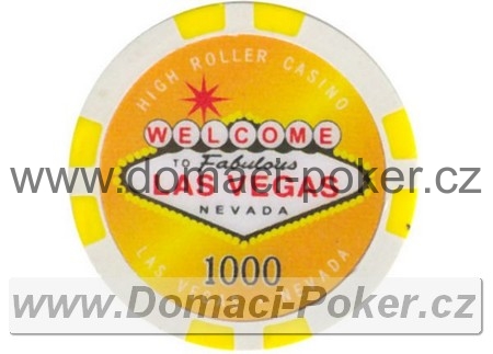 Highroller Las Vegas 11,5gr. - Hodnota 1000 - žlutý