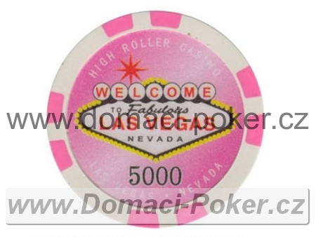 Highroller Las Vegas 11,5gr. - Hodnota 5000 - růžový