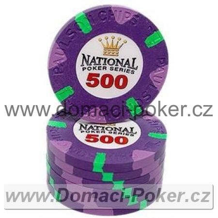 Paulson National Poker Series 10,5gr. - Hodnota 500 - fialový
