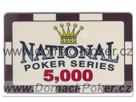 Paulson National Poker Series 10,5gr. - Plaketa s hodnotou 5000 - černá