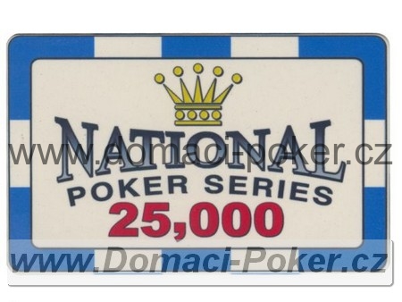 Paulson National Poker Series 10,5gr. - Plaketa s hodnotou 25000 - modrá
