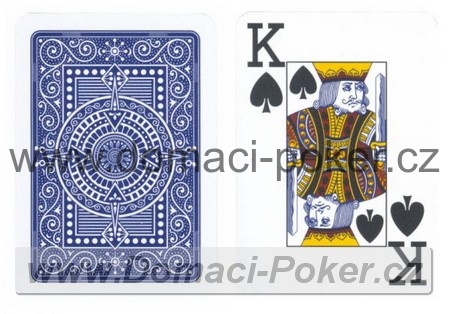 Modiano 100% Plast - Texas Holdem poker jumbo modré