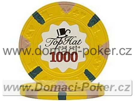 Paulson Top Hat & Cane 10,5gr. - Hodnota 1000$ - žlutý