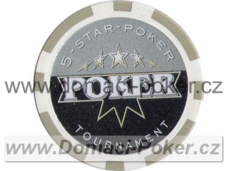 5-Star 11,5gr. poker - Bez potisku hodnoty - šedý