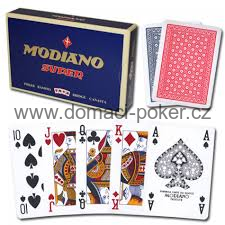 Modiano Super Fiori 100% Plast 4x Poker index 2-Pack