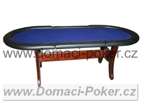 Pokerový stůl - ovál, odlehčený - modrý