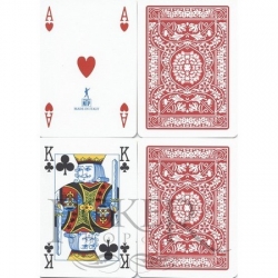 Dal Negro NTP Poker Floreale 100% plastové karty Poker index 4 rohy červené